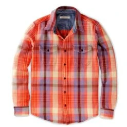 Chemise Outerknown Homme Blanket Shirt- Flame Panorama Plaid