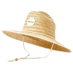 Chapeau Rip Curl Script Straw Sun Hat Natural Black