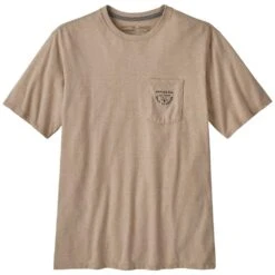 Tee-shirt Patagonia M's Forge Mark Crest Pocket Responsibili-Tee Oar Tan