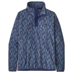 Pull Patagonia W's Micro D Snap-T P/O Climbing Trees Ikat Snd Blue