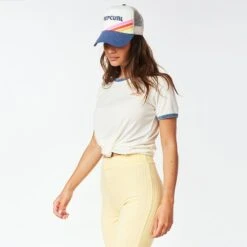 Tee-shirt Rip Curl Surf Revival Ringer - Bone -Meilleur Vêtements Magasin 33f8fd1492087bd6ea331c1027e6727d55bb9c6f E22RIPCTEH87144 3