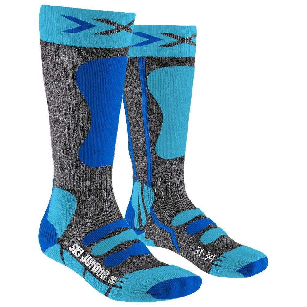 X-Socks Chaussettes X Socks Ski Junior 4.0 Bleu 4 X-Socks Chaussettes X Socks Ski Junior 4.0 Bleu – Image 2
