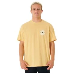 Tee-shirt Rip Curl Psyche Circles Washed Yellow