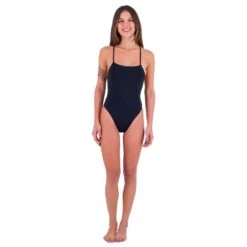 Maillot De Bain Hurley Solid Square Neck Moderate 1 Pièce Black