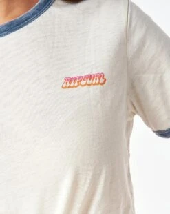 Tee-shirt Rip Curl Surf Revival Ringer - Bone -Meilleur Vêtements Magasin b270a89e5b7eb9ca00437b60ba239ebd96d4173a E22RIPCTEH87144 4