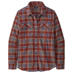 Chemise Patagonia Women's Long Sleeve Organic Cotton Flannel Iced Fjord Fox Red
