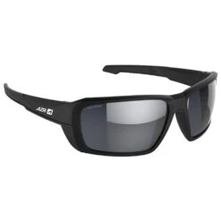 Lunettes De Soleil AZR Target Noir Mate Gris Miroir Polarized