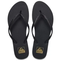 Tongs Reef Seaside Black Glitter