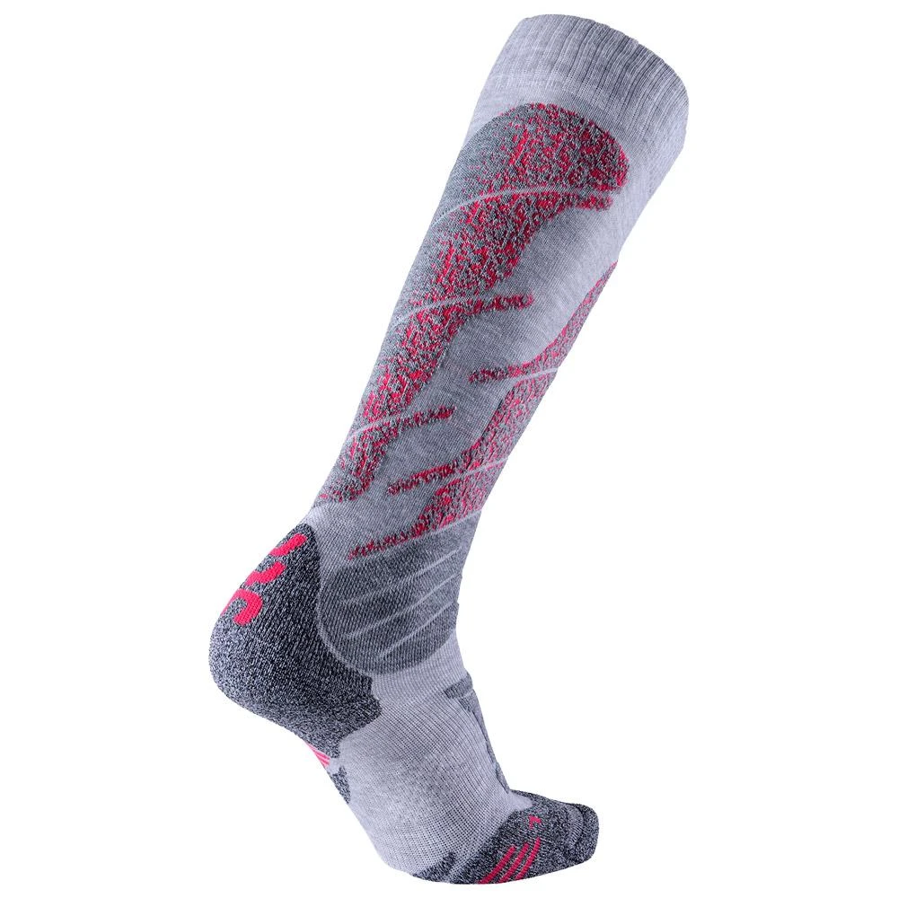 Chaussettes Uyn Ski All Mountain Lady Light Grey Melange Coral 6 Chaussettes Uyn Ski All Mountain Lady Light Grey Melange Coral – Image 4