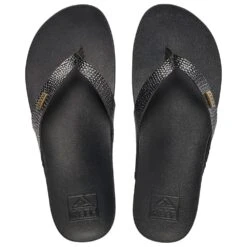 Tongs Reef Cushion Court Black Sassy