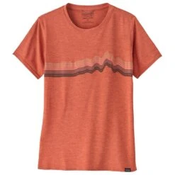 Tee-shirt Patagonia Capilene Cool Daily Graphic Shirt Ridge Rise Stripe Quartz Coral
